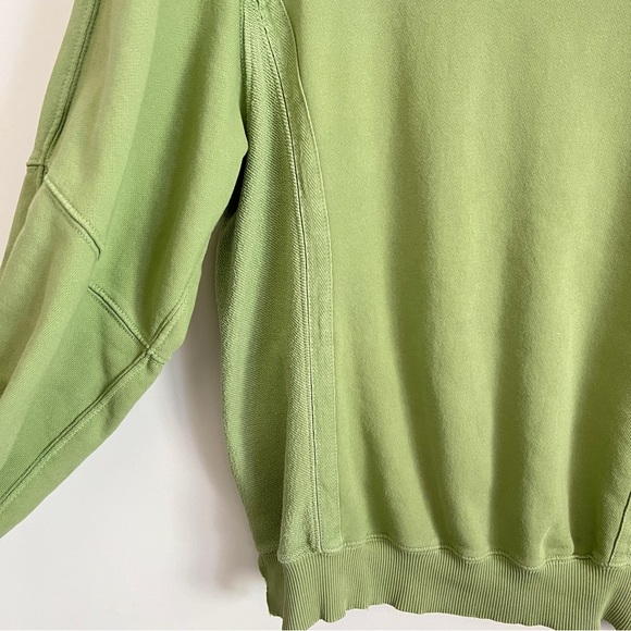 Aerie Keep it Light Crochet Crew Sweatshirt Oversized Green Size XXS Cozy - Picture 3 of 14